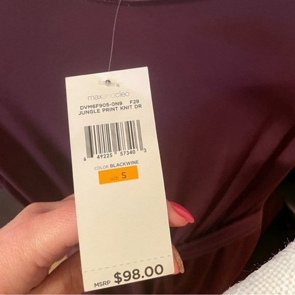 Max and Cleo NWT Wine Color Cocktail Dress - Picture 3 of 3